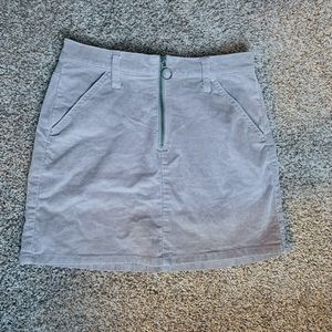 grey corduroy skirt